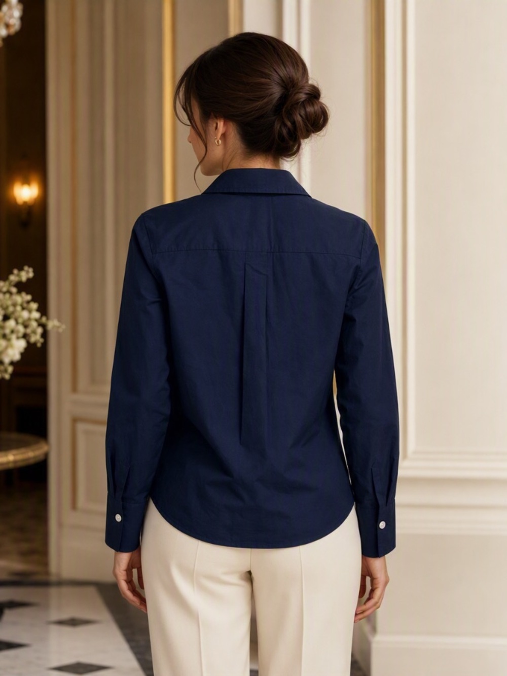 Talbots Quarter Button Blouse - Picture 4 of 10